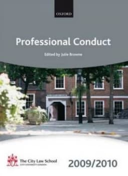 Professional Conduct 2009-2010 by The City Law School Paperback