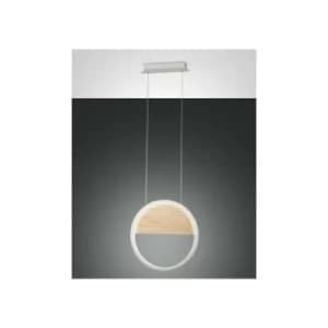 Fabas Luce Pierre LED Integrated Pendant Ceiling Light Light White Glass