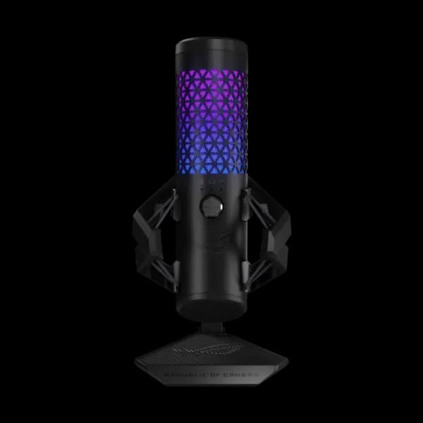 ASUS ROG Carnyx USB Gaming Microphone with Built-In Pop Filter - USB, Aura Sync RGB - Black - 90YH03Z0-BAUA00