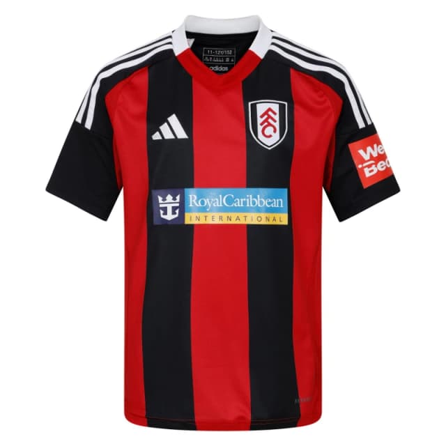 adidas Fulham Away Shirt 2024 2025 Juniors - Red Red 7 - 8 Years