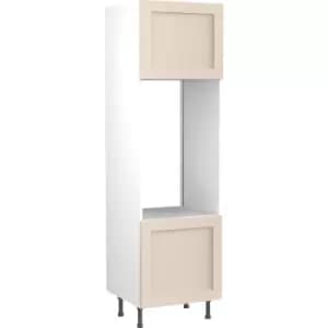 Kitchen Kit Flatpack Shaker Kitchen Cabinet Tall Double Oven Unit Ultra Matt 600mm in Cashmere MFC