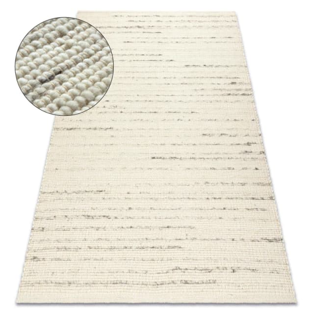 RugsX Nepal Rug in White Size: 60cm x 100cm White Unisex 60cm x 100 cm