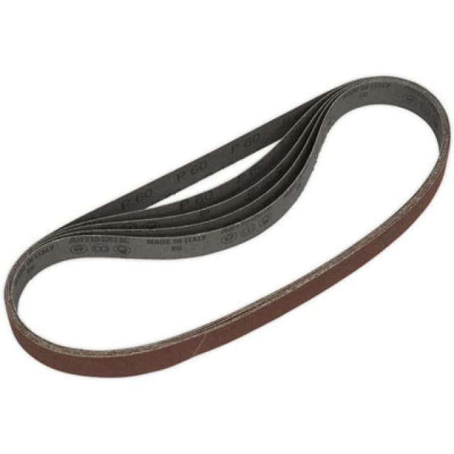 Loops 5 PACK - 25mm x 762mm Sanding Belts - 60 Grit Aluminium Oxide Slim Detail Loop Multi