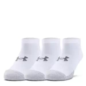 Under Armour Heatgear No Show Socks 3pk - White