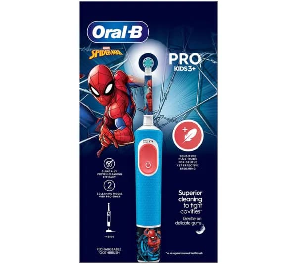 Oral B Vitality VM6TW Pro Spiderman Kids Extra Soft Electric Toothbrush
