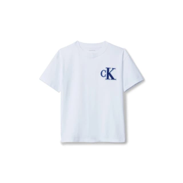 Calvin Klein Jeans Kids CKJ Logo Regular Fit T-Shirt White YAF male 14Y