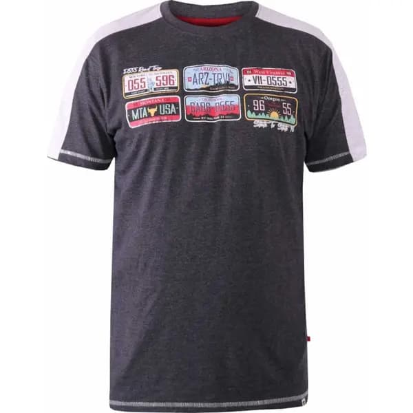 D555 by Duke Duke Mens Big Size - Soho - American Number Plate Cotton