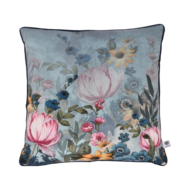 Appletree Dawbury Velvet Filled Cushion Teal unisex 43 x 43cm