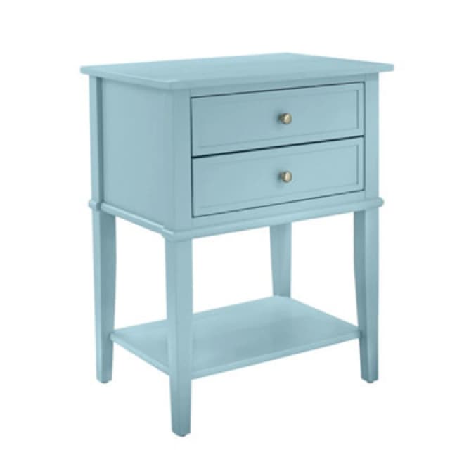 Dorel Franklin 2 Drawer End Table In Blue