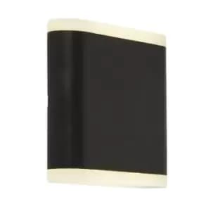 Searchlight LED Outdoor Up & Down Wall Light - Matt Black