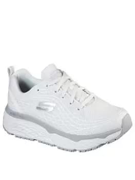 Skechers Haptic Printed Lace Up Workwear Trainers, White, Size 4, Women