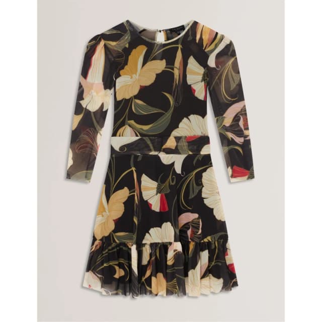 Ted Baker Womens Mesh Mini Dress Black female 6 (2X)