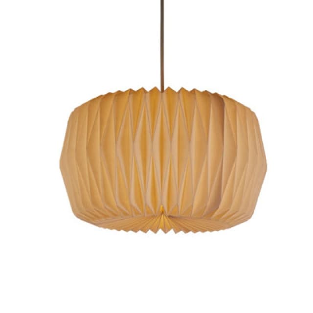 Lighting Collection White And Chrome Paper Geo Shade