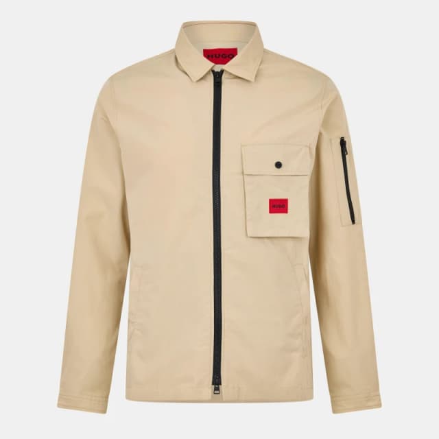 Hugo Mens Emmond Overshirt Open Beige male L