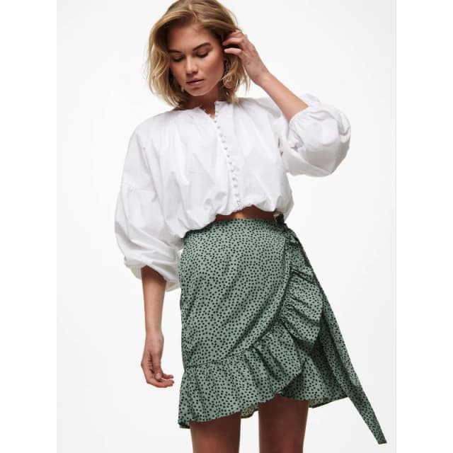 Only Print Wrap Skirt - Green Green 8