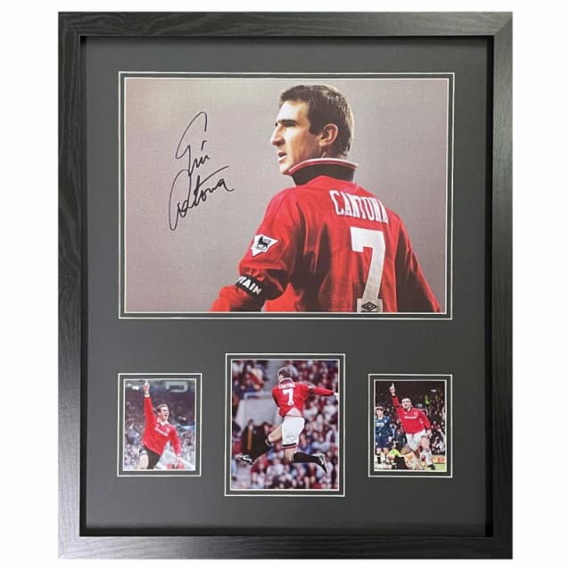 AllStarSignings Ltd Eric Cantona signed framed Manchester United photo Red unisex One Size