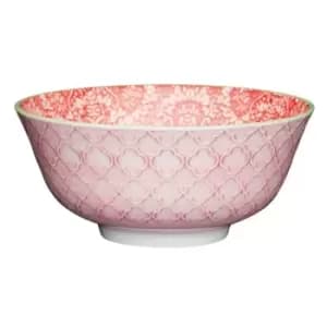 Kitchen Craft KitchenCraft Red and Pink Victorian Style Print Ceramic Bowls