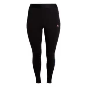 adidas Essentials 3-Stripes Leggings (Plus Size) Womens - Black / Bliss Pink