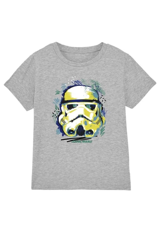 Star Wars Star Wars Sketch Trooper Boys T-Shirt Grey Grey