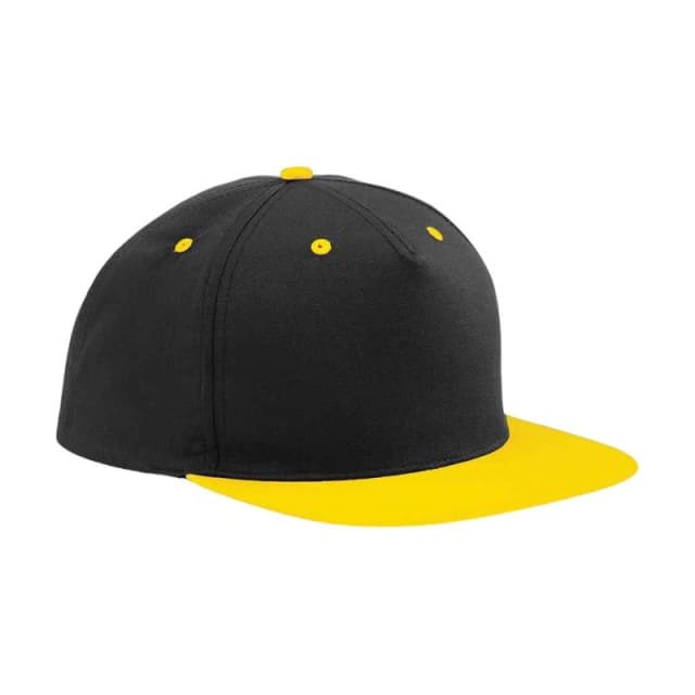 Beechfield Womens Contrast 5 Panel Snapback Cap in Yellow Yellow Female One Size