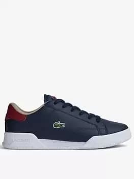 Lacoste Juniors' Lacoste Twin Serve Trainers, Blue, Size 3 Older