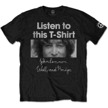 John Lennon - Listen Lady Unisex XXX-Large T-Shirt - Black