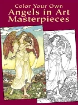 color your own angels in art masterpieces marty noble