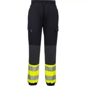 Portwest KX3 Hi Vis Flexi Trousers Black / Yellow 2XL 31"