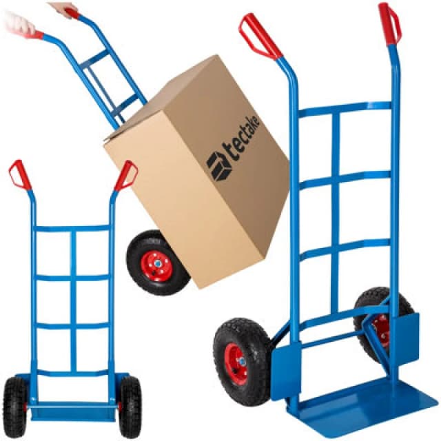 Tectake Sack Barrow - Heavy-Duty, 200 Kg Load Capacity, Steel Frame - Blue