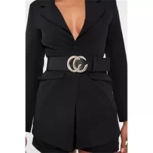 I Saw It First Black Belt With Gold C Buckle - Black