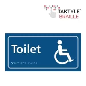 Toilet (with Disabled Symbol) - Taktyle (300 x 150mm)