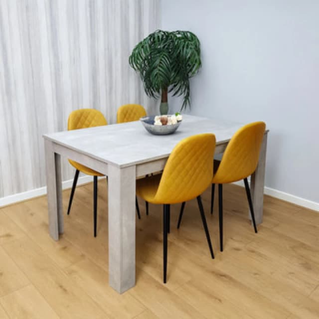 KOSY KOALA Kosy Koala Dining Table Set with 4 Chairs Dining Room and Kitchen table set of 4 Grey