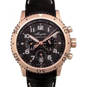 BREGUET Transatlantique Type XXI Flyback Chronograph Rose Gold Mens Watch/42mm