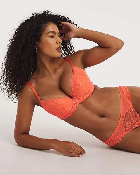 Ann Summers Ann Summers Sexy Lace Plunge Bra Coral Female 36E LO13321
