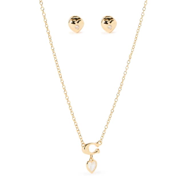 COACH Womens Crystal Jewellery Set Jewellery Sets One Size Gold 71246310000