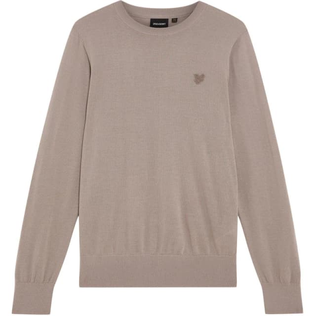 Lyle and Scott Mens Crew Neck Jumper Cinder male XS