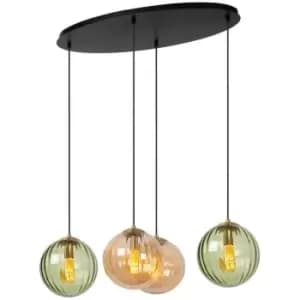 Lucide Monsaraz Retro Pendant light - 4xE27 - Green