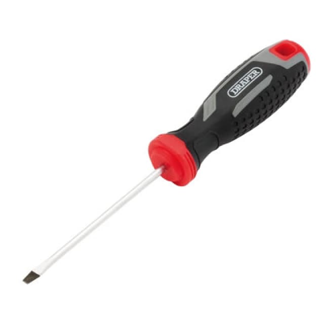 Draper 13385 Slotted Soft Grip Screwdriver, SL3 x 75mm 13385