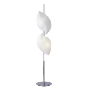 Natura Floor Lamp 4 Light E27 Indoor, Polished Chrome/Opal White