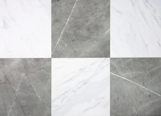 Floorpops Chris Loves Julia Bonneville Grey & White Marble Peel & Stick Floor Tiles, Fp4421
