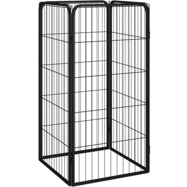 VIDAXL Vidaxl - Dog Playpen 4 Panels Black 50x100cm Powder-coated Steel 8720287158660