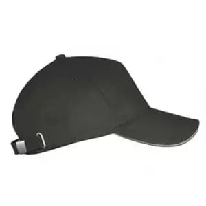 SOLS Unisex Long Beach Cap (One Size) (Dark Grey/Light Grey)