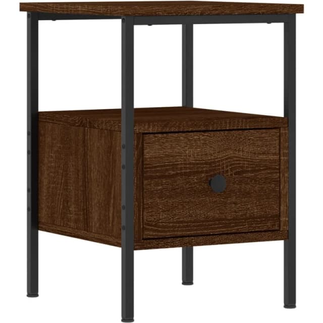 VIDAXL Bedside Cabinet Brown Oak 34x36x50cm Engineered Wood Vidaxl 8720845940102
