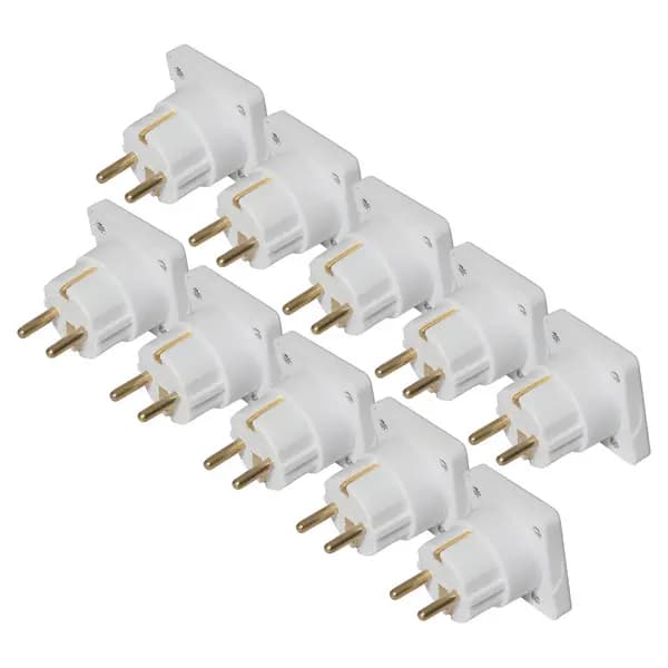 Maplin Maplin UK to European Travel Adapter - White (Pack of 10) TAEUPC-MAPX10