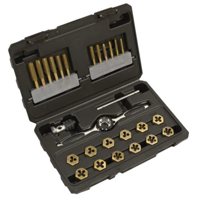 Sealey Premier 26 Piece Titanium Coated Hexagonal Tap & Die Set Imperial AK3026IMP