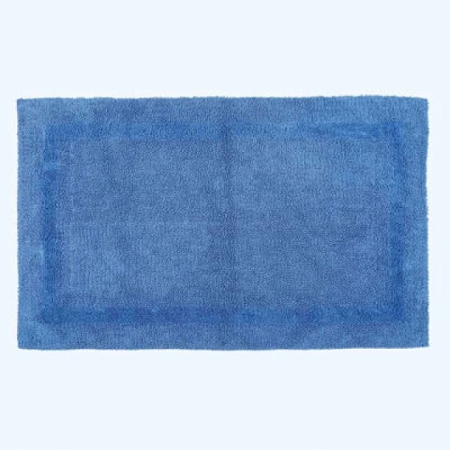 Homescapes Luxury Reversible Extra Large Bath Mat - Cobalt Blue