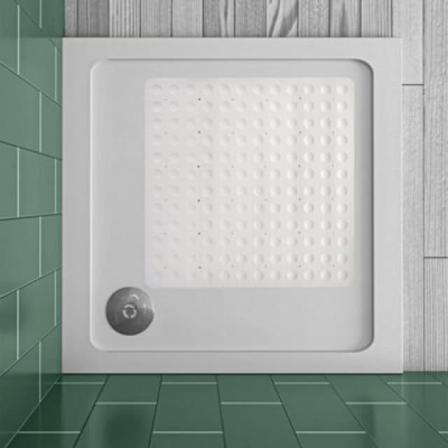 Showerdrape Orbit White Anti Slip Shower Mat White
