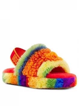 UGG Fluff Yeah Slide Cali Collage - Multi, Size 1 Older