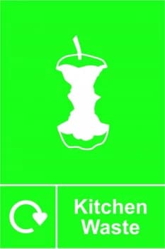 Spectrum Industrial Recycle Sign Kitchen Waste 150x200mm SAV 18172
