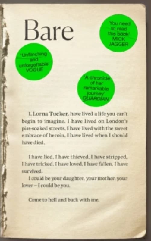 BARE : 'You have to read this book' MICK JAGGER Hardback